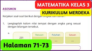 Kunci Jawaban Matematika Kelas 3 Halaman 71 72 73 Kurikulum Merdeka ASESMEN Bab 1 [upl. by Westberg]