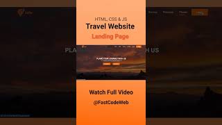 Travel Website Using HTML CSS  Step by Step Tutorial  Fast Code [upl. by Ramgad]