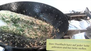 Selgros IdeenKüche Rosa gebratener Thunfisch auf Glasnudelsalat [upl. by Dessma]