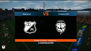 Millonarios vs Fortaleza ● Liga Betplay 2024 ● Pes 2021 [upl. by Kevan185]