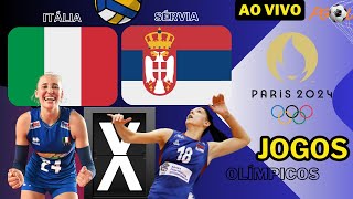 ITÁLIA X SÉRVIA AO VIVO  VÔLEI FEMININO  QUARTAS DE FINAL  OLIMPÍADA PARIS 2024  NARRAÇÃO [upl. by Ybbil470]