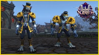 Worgen Heritage Armor  Ingame Preview  Allied Race 83 Visions of Nzoth [upl. by Yemarej990]