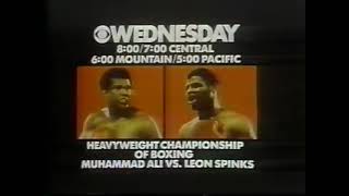 1978 CBS Sports promo Muhammad Ali vs Leon Spinks [upl. by Brinna]