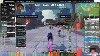 Zwift  Race Zwift Racing League  Open EMEAE Western East Division 2 C on Sugar Cookie [upl. by Aniger]