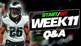 Week 11 StartSit Questions for Fantasy Football [upl. by Udelle]