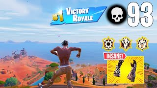 93 Elimination Solo Squads Gameplay Wins Fortnite Chapter 5 Season 3 PS4 Controller [upl. by Hgielyk]