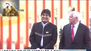 Llega Evo Morales para investidura de López Obrador [upl. by Kutzenco]