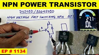 1134 Testing D4203 high voltage fastswitching NPN power transistor [upl. by Radec922]