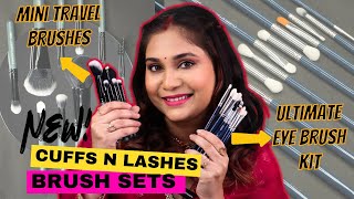 NEW Best Affordable Brushes CuffsNLashes  Travel Brush set of 10 amp Ultimate Eye brush Set of 18 [upl. by Aiekat887]