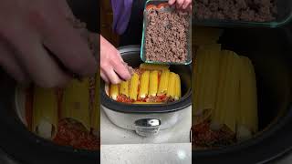 Beef Stuffed Manicotti  in slow cooker [upl. by Nahtanoy97]