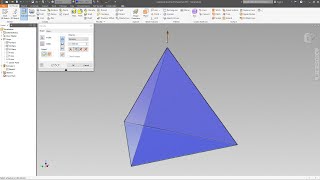 Tetrahedron 1 extrusion  Autodesk Inventor [upl. by Adirem902]