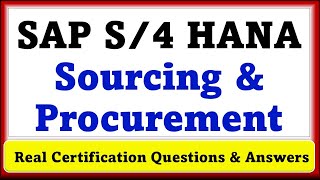 SAP S4HANA Sourcing and Procurement Certification Questions and Answers SAP S4HANA Aishwarya Ram [upl. by Natsyrt]