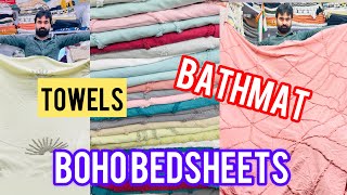 Export Quality Towel Bath Mat Boho Bedsheet print Bedsheets [upl. by Nerro549]