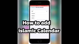 how to add islamic calendar on iphone iphone iphonesettings iphonetricks islamiccalendar viral [upl. by Krute]