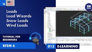 RFEM 6 Tutorial for Beginners  013 Loads  Load Wizards  Snow Loads  Wind Loads [upl. by Colwell]