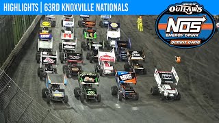 World of Outlaws NOS Energy Drink Sprint Cars  Knoxville Raceway  August 10 2024  HIGHLIGHTS [upl. by Ethelyn]