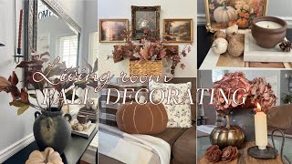 New LIVING ROOM FALL DECORATE WITH ME 🍁 FALL DECORATING IDEAS [upl. by Isbella975]