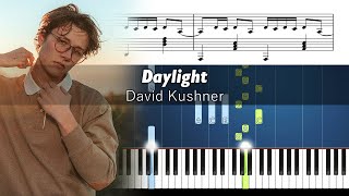 David Kushner  Daylight  Piano Tutorial with Sheet Music [upl. by Emogene]