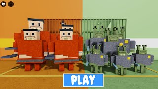 PRISON MINECRAFT FAMILY BARRY VS ALIEN MINECRAFT in HEROBRINE SCHOOL  WALKTHROUGH GAMEPLAY  ROBLOX [upl. by Inaboy379]