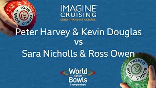 World Indoor Bowls Championship 2024 PHarvey amp K Douglas vs SNicholls amp R Owen  Day 1 Match 1 [upl. by Oeak697]