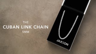 Mens Silver Cuban Link Chain  5mm  Mens Jewelry Unboxing  JAXXON [upl. by Anec]