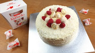 FERRERO RAFFAELLO Cake  Coconut Lovers Cake Recipe [upl. by Sitruc]