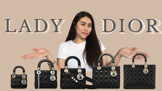 我適合什麼尺寸？ Dior 迪奧 Lady Dior 黛妃包 全尺寸開箱  Unboxing My Lady Dior  Cests VV🦩 [upl. by Enela138]