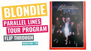 Blondie  Parallel Lines Tour Program – 1979  Flip Through [upl. by Orella]