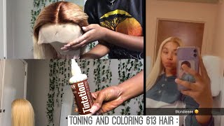 Toning 613 Hair Coloring Roots with Kiss Tintation in Honey Brown [upl. by Giguere280]