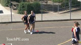 Netball Drill  Defending  Peripheral Vision Level 2  Stage 1 [upl. by Aria732]