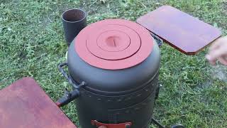 Woodburning stove from a small gas cylinder [upl. by Ynnaf413]