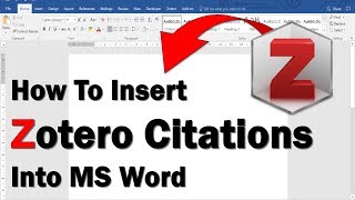 How To Insert Zotero Citations Into Microsoft Word [upl. by Ecinerev]