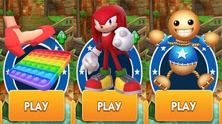 Sonic Dash  Knuckles vs Zazz Eggman vs Tippy Toe 3D vs Buddyman Run Gameplay [upl. by Manvil]