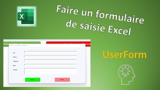 UserForm pour les débutants  Faire un formulaire de saisie Excel [upl. by Kidd]