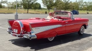 Test Driving 1957 Chevrolet Bel Air Convertible 283 V8 4 BBL [upl. by Martelle]