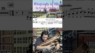 Rhapsody in Blue George Gershwin  Ending tuba orchestra sheetmusic [upl. by Edialeda]