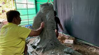 Durga Mata murti making in clay 2023 [upl. by Ragnar]