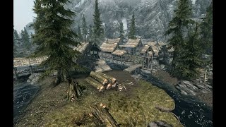 Ein Spaziergang durch Skyrim Riverwood  Begleitvideo [upl. by Annelise]