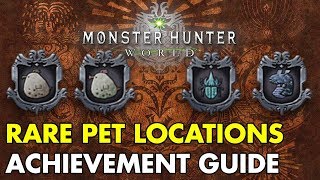 Monster Hunter World  All Rare Pet Locations Achievement Guide [upl. by Lonier]