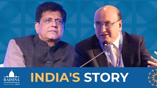 Raisina Dialogue 2024  In Conversation Piyush Goyal  Ashok Malik [upl. by Enilekcaj625]