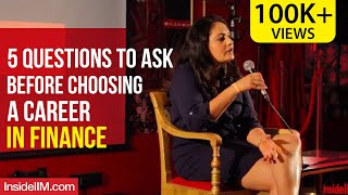 5 Questions To Ask Before Choosing A Career In Finance  Miti Vaidya XLRI Jamshedpur Alumna [upl. by Marianna]