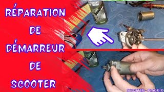 🔥TUTO🔥N⁵¹🔥COMMENT RÉPARER UN DÉMARREUR DE SCOOTER⚡PROBLÈME CHARBON⚡ [upl. by Molohs]