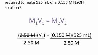 Dilution Problems  Chemistry Tutorial [upl. by Oirretno]