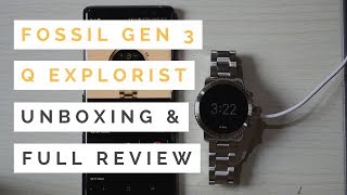 FOSSIL GEN 3 Q EXPLORIST SMART WATCH UNBOXING AND FULL REVIEW 2018 [upl. by Ateuqal]