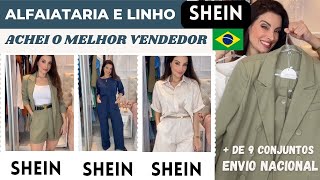 Comprinhas de looks premium na SHEIN ENVIO NACIONAL conjuntos elegantes em linho viscose e algodão [upl. by Desdee]