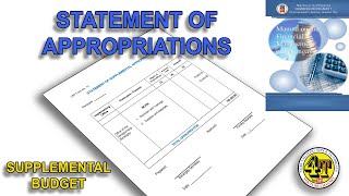 STATEMENT OF SUPPLEMENTAL APPROPRIATIONS  SUPPLEMENTAL BUDGET [upl. by Dnomse]