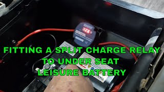 Fitting a Split Charge Relay to Under Seat Leisure Battery  Diesel Heater VW T5 [upl. by Cleve91]