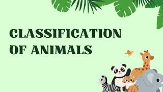 Classification Of Animals  Vertebrates [upl. by Marigold696]