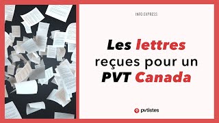 🇨🇦 Les lettres reçues pour un PVT Canada [upl. by Rossner]