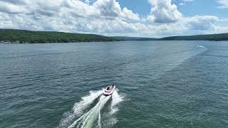 Conesus Lake  Fourth of July weekend kids on a tube poor tracking [upl. by Edgell]